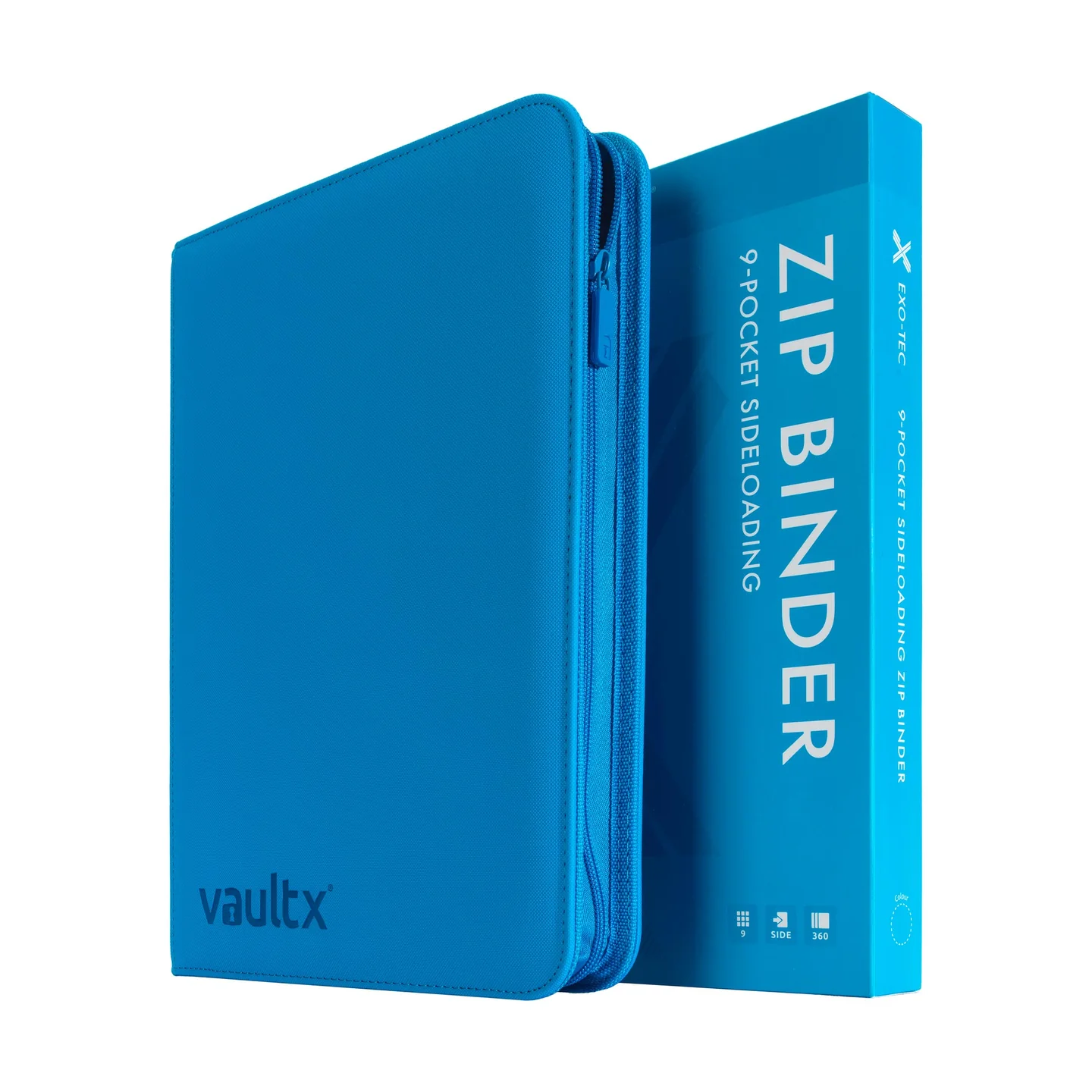 VaultX - 9-Pocket Exo-Tec® Zip Binder / Card Case - Neon