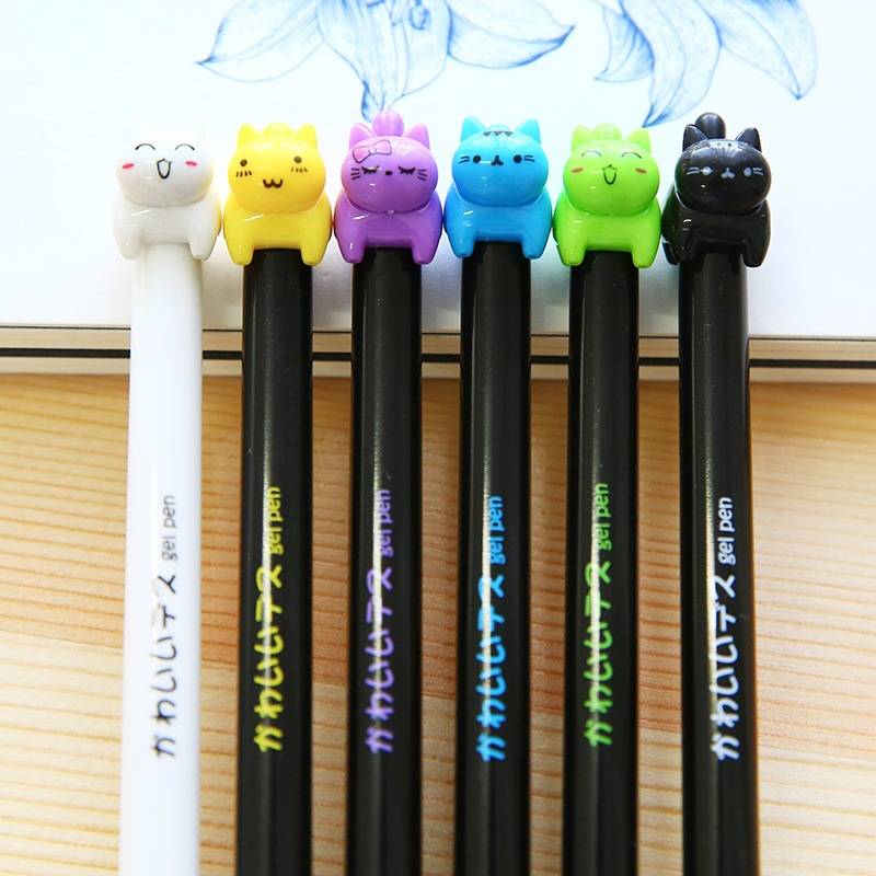 8-pcs-Lot-Cute-kitties-black-ink-gel-pen-Lucky-cat-Kawaii-stationery-zakka-Office-material-1.jpg